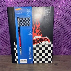 Hot Wheels x Yoobi Checkered Notebook and Pen Set